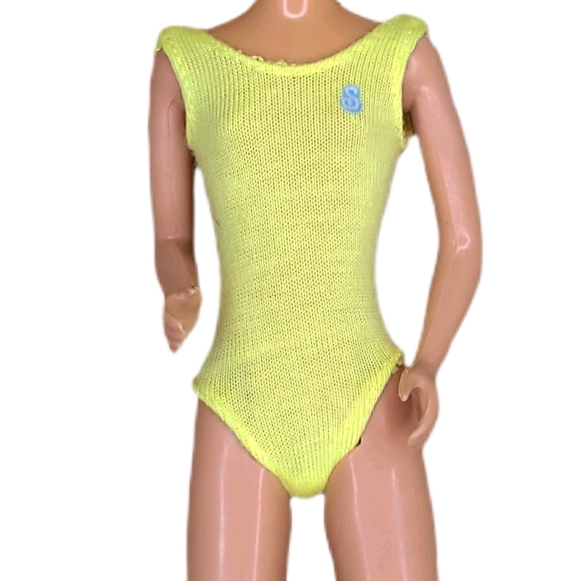 Barbie Skipper 1985 My First Fashion Leotard Shorts Set Yellow Mattel Vtg #2183 - Picture 2 of 3
